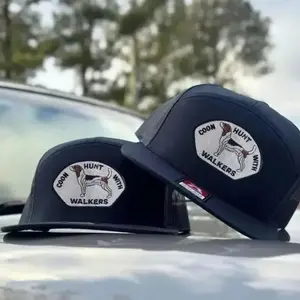 Coon Hunting Trucker Hat | Walker Hound Leather Patch Cap | Mens Camo Snapback Hunting Gift, Outdoor Cap Gift For Him, Gift For Her