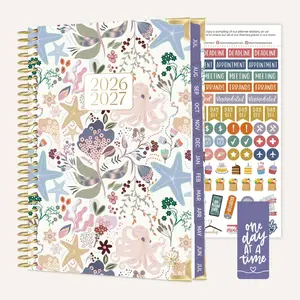 2026-27 Hard Cover Planner, 5.5" x 8.25" | Seaside Whimsy