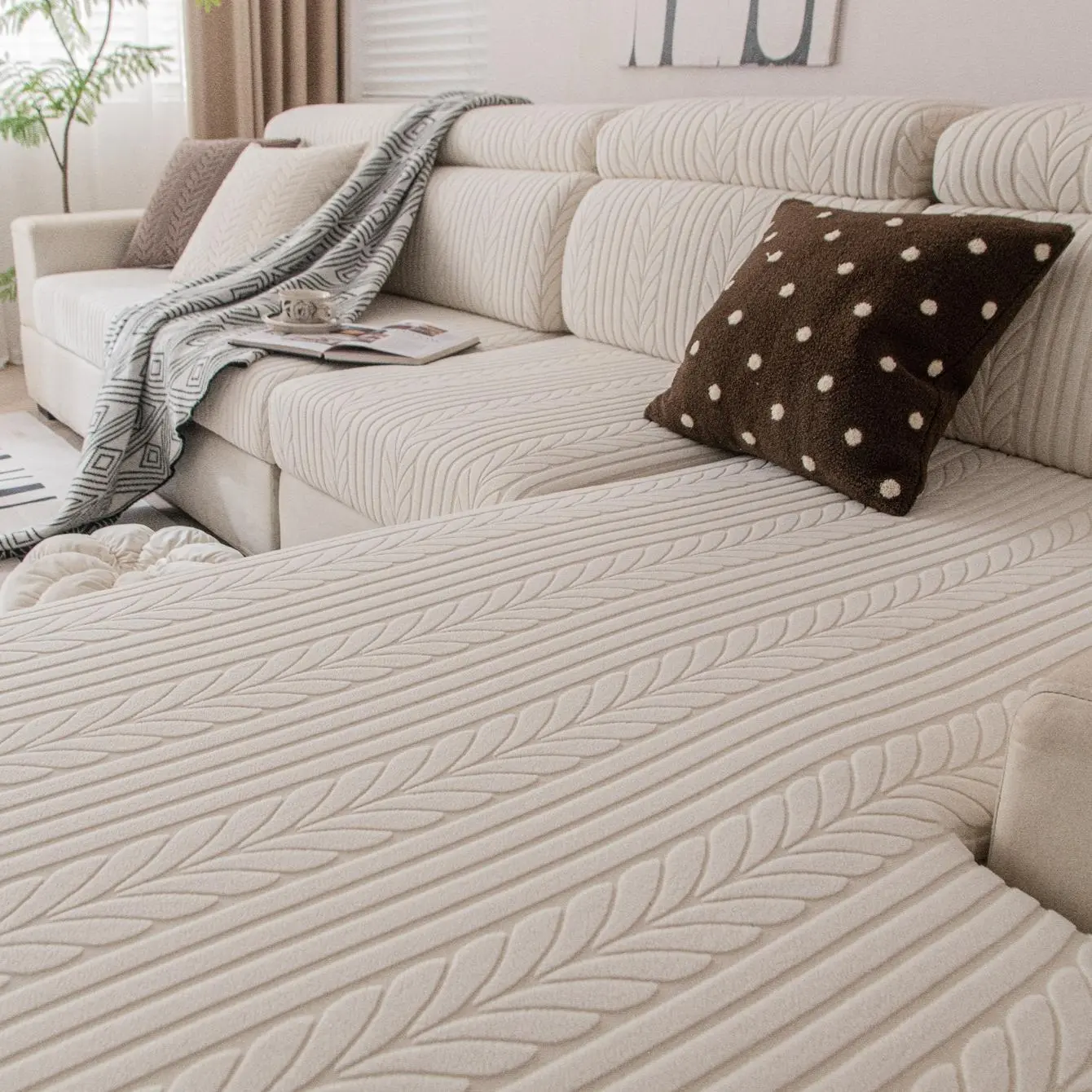 Solid Color Sofa Cover, Couch Cover, 1 Count Soft Comfortable Breathable Sofa Slipcover, Dustproof Universal Sofa Protector for Home Living Room Office