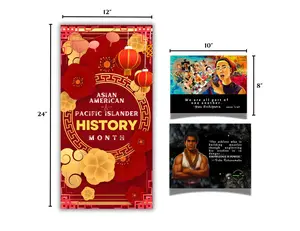 AAPI History Educational Bundle | Asian American & Pacific Islander Flashcards, Trivia, Posters & Banner | Classroom & Homeschool Learning Kit