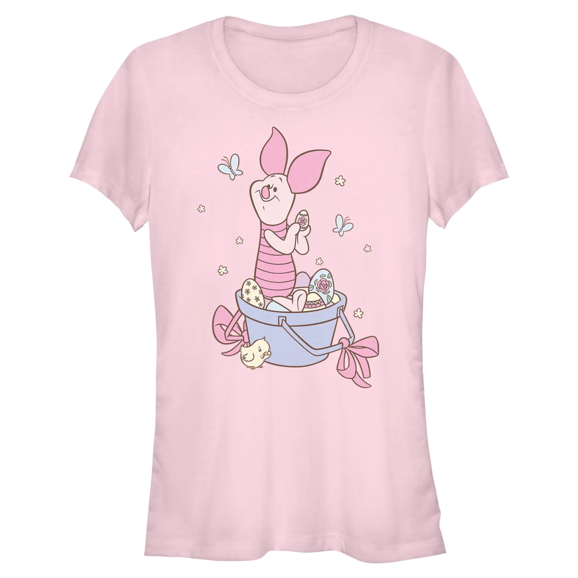 Juniors Womens Winnie the Pooh Sweet Egg Hunt Piglet T Shirt