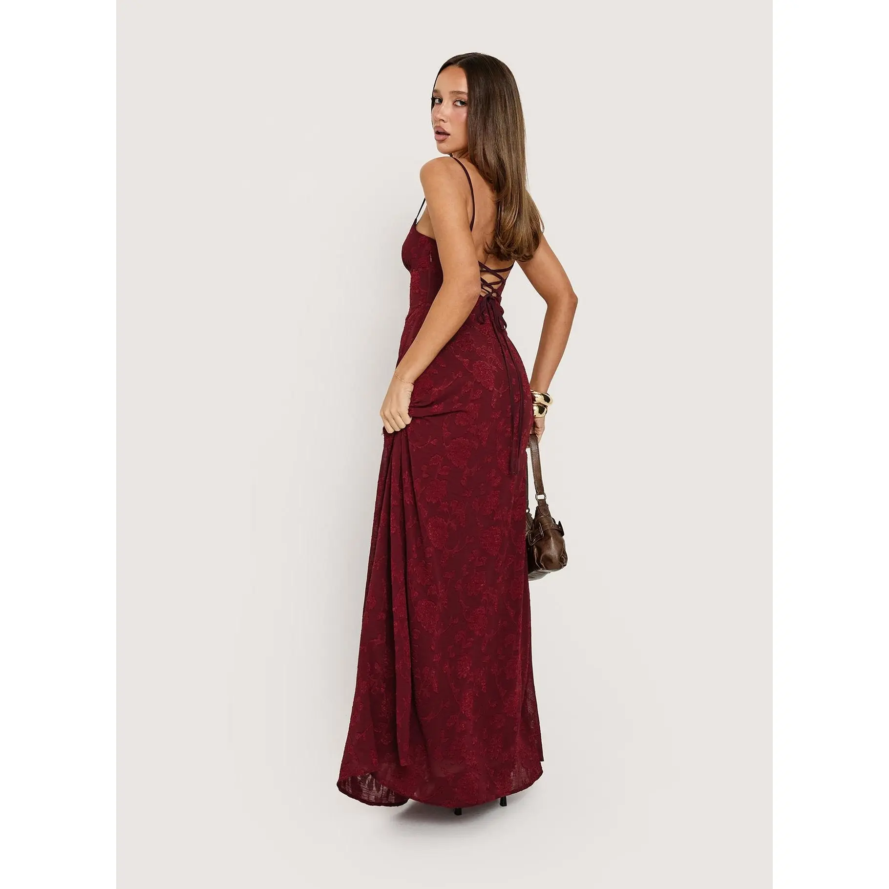South of France Maxi Dress Burgundy