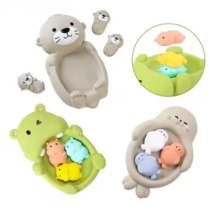 Cute Floating Animal Baby Bath Toy, Soft Water Play Toy, Fun Shower Bathtub Swimming Pool Toy for Toddlers and Kids