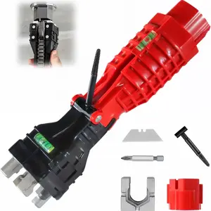 8-In-1 Bathroom Sink Wrench, 18-In-1 Multi-Purpose Tool for Kitchen & Bath Plumbing Installation Repair, Professional Pipe Fitter Tools, Multifunctional Wrench