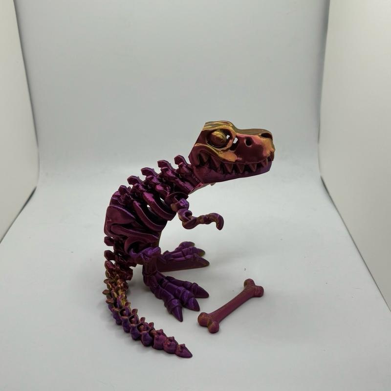 Skeleton T-Rex. Articulating Art 3d Print Decor Decorative Room Ornaments Decoration Eye Figurine articulated model