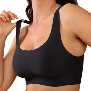 Cosmolle AirWear Seamless Wirefree Soft Comfortable Stretch Bra, Like a Cloud Light Support Clasp-Free Breathable for Daily Underwear