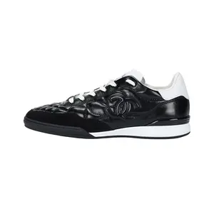 Chanel 24A Leather Round-Toe Lace-Up Low-Top Casual Sneakers for Men in Black Trending Shoes, House White Official Shoes to Get / Maison Mihara Verifiable, with credentials and supporting global authentication