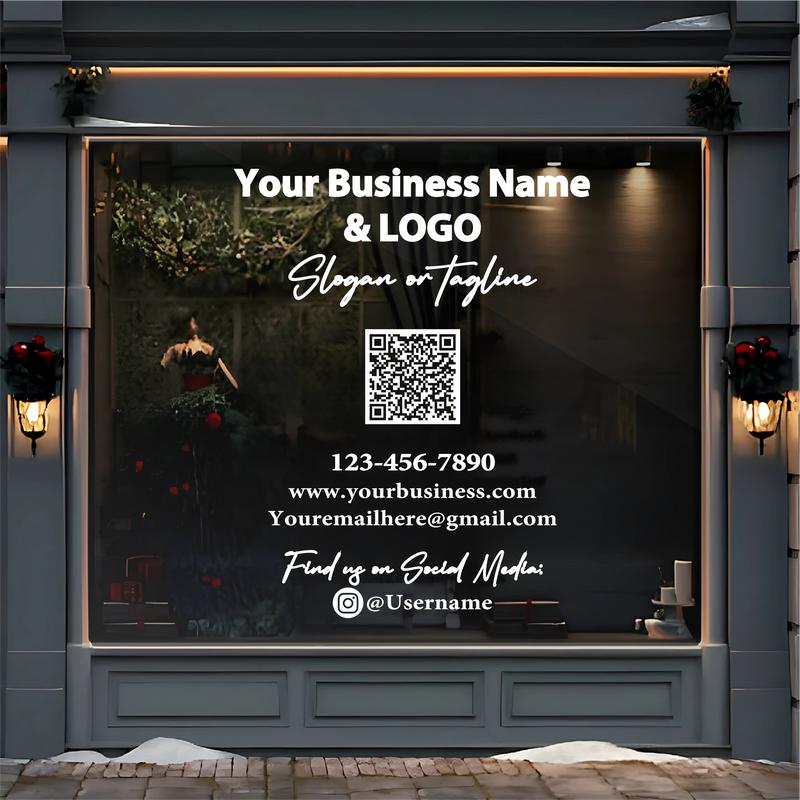 Customizable Window Decal, Business Window Decal, Your Company Name or ...