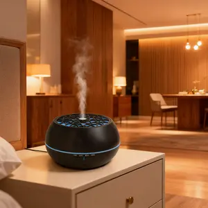 Smart Relaxation for Expansive Areas: 550ml Essential Oil Diffuser with Remote, 6 Blends, 7-Color Glow & Auto Shut-Off