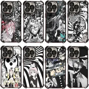 Soul Eater Black White Manga Phone Case, Crona Gorgon Soul Evans Phone Cases for iPhone 17 Air 16 Pro Max 15 14 Plus 13 12 11 Shonen Anime Fan Gift Protective Cover