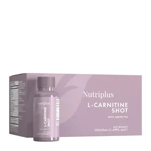 Nutriplus L-Carnitine Shot - 1.5x50ml Metabolism Support Supplement for Adults with L-Carnitine & Green Tea