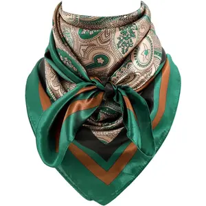 35 Inch Wild Rag Cowboy Scarves for Men, Large Rancher Neckerchief Silk Feel, Oversize Western Bandana