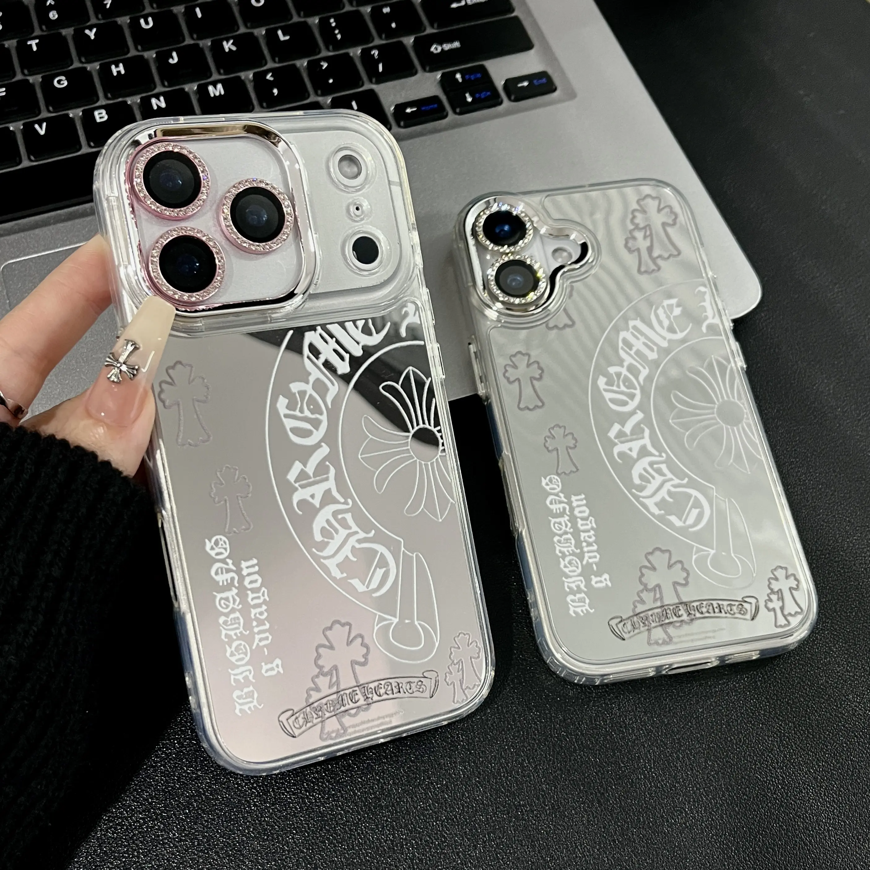 iPhone 17 Case Mirror Pattern Phone Cases for iPhone16 15 14 13 Pro Max - Stylish Shockproof Cover, Aesthetic Gift Made in USA. iPhone 17 PRO/17 PROMAX /16 PROMAX /15 PLUS/14 PRO, Accessories, Smartphone