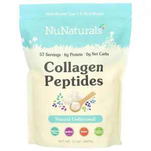 NuNaturals Collagen Peptides, Unflavored , 14 oz (397 g)