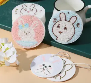 One compressed wood pulp sponge, kitchen dishwashing sponge block, dishcloth, cleaning cloth, multi-functional kitchen cleaning tool will be shipped randomly.