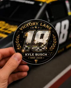 Kyle Busch Tribute Sticker Memorial Quote Decal Racing Fan Tribute Sticker/Magnet