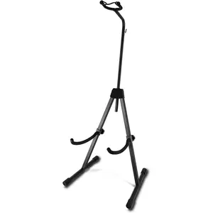Double Bass Stand - Sturdy and Portable for Upright Bass, Violin, Cello, Fiddle, and Contrabass - Versatile Adjustable Folding Stand (Black)