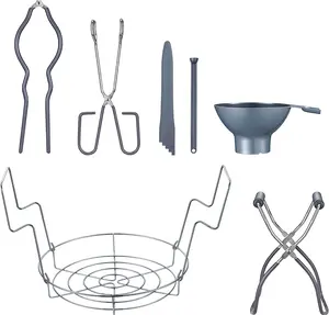 Concord 7 Pieces Premium Stainless Steel Canning Set Starter Kit W/Rack. No Rust, Extra Stability. BULK PACKS (Canning Set) Concord Cookware