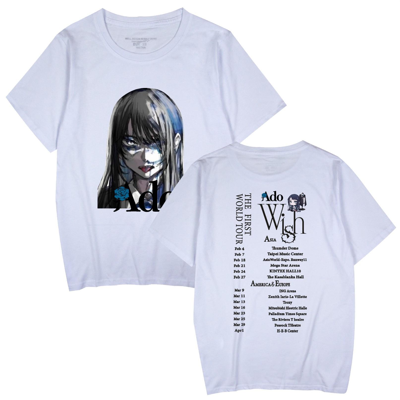 Ado Wish Tour T-shirt Japan Singer Print T-shirt, Stylish and Versatile Tops and T-shirts