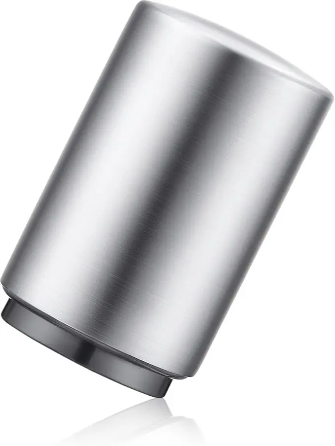 Premium Beer Bottle Opener Silver 1 PC Stainless Steel Automatic Push Down No Damage Quick to Open Small Portable Bottle Cap Openers for Home Bars Picnic Camping Hiking