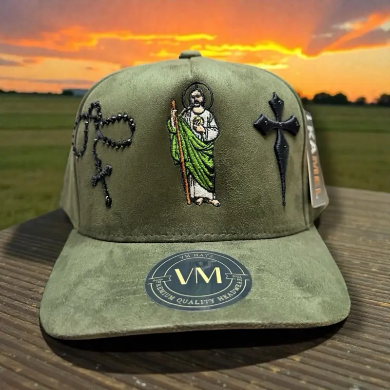Saint Jude Hat suede olive Cap SnapBack