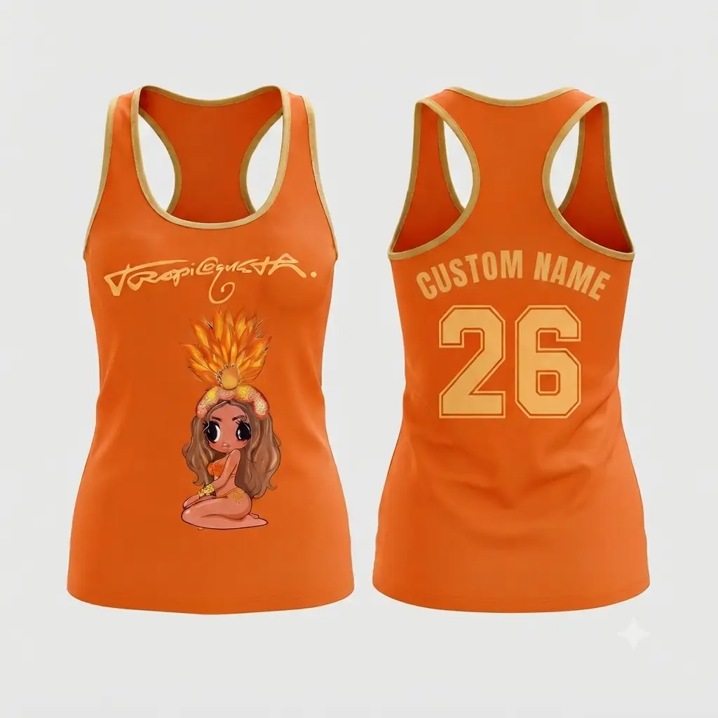 Custom Name Personalized WOMEN TANKTOP Jersey Summer Unisex Streetwear, Tropicoqueta Concert Outfit