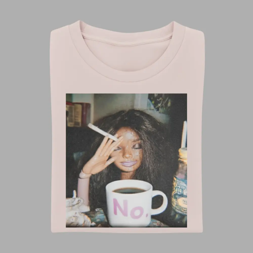 Retro Smoking Barbie Girl T-Shirt, Y2K Aesthetic Black Girl Magic Tee,  Vintage Streetwear Graphic Shirt, Edgy Barbiecore Top, Unisex Casual Wear