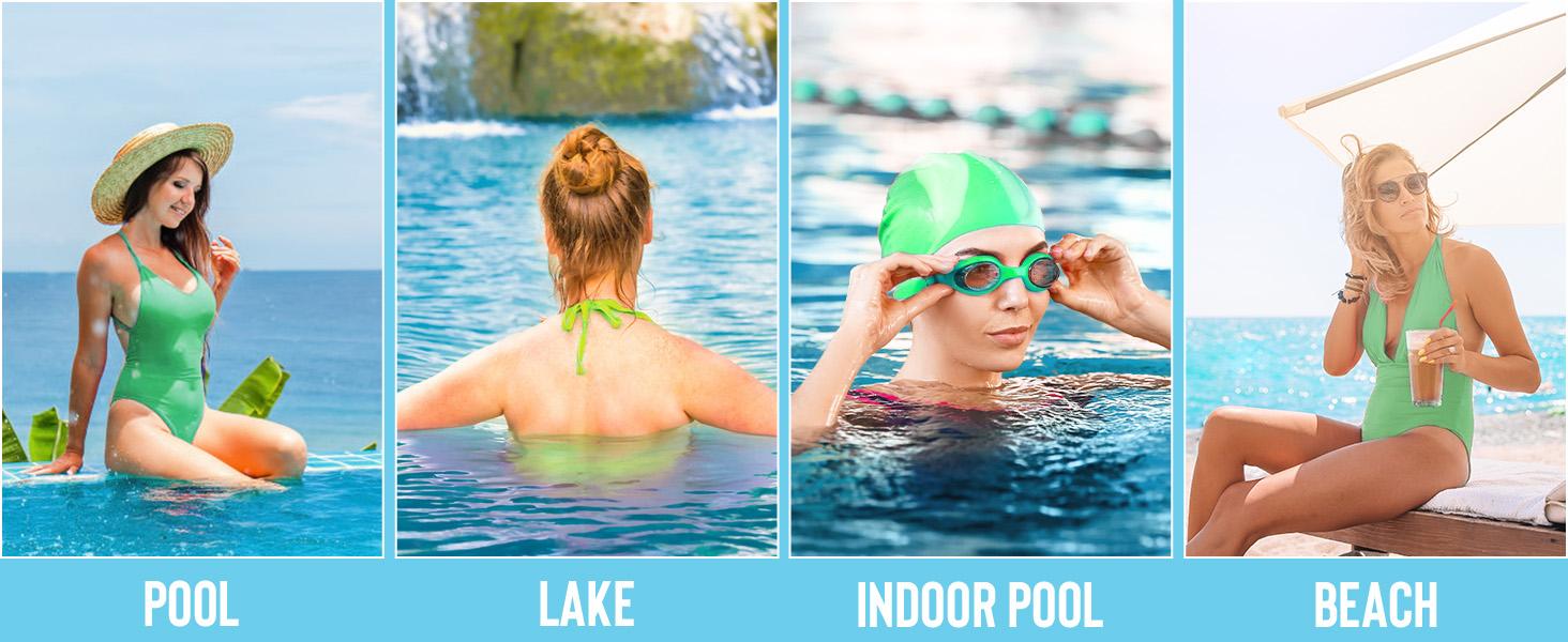WERNNSAI 2 Pack Inflatable Pool Float Chair with CUP-HOLDER for Adults & Kids,  Pool Floaters Lounge Chair with Tropical Leaf Design, Heavy Duty PVC Oxford Cloth Adjustable Straps, Pool Floaties Summer Pool Party Beach Lake Vacation Gifts  MemorialDay