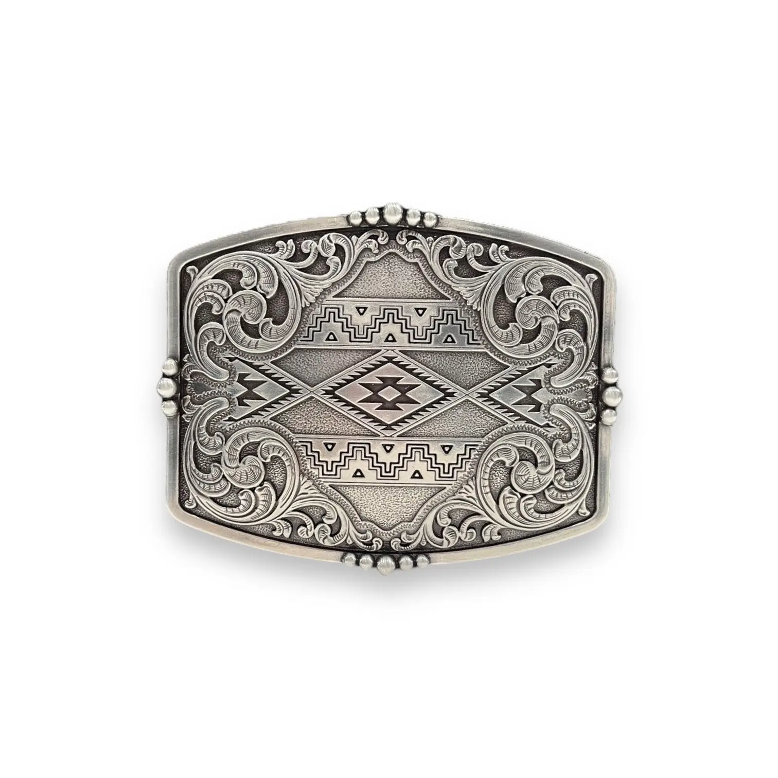 Men's Nocona Rectangle Aztec Floral Buckle