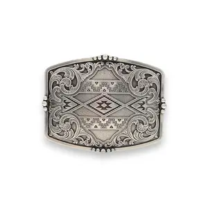 Men's Nocona Rectangle Aztec Floral Buckle