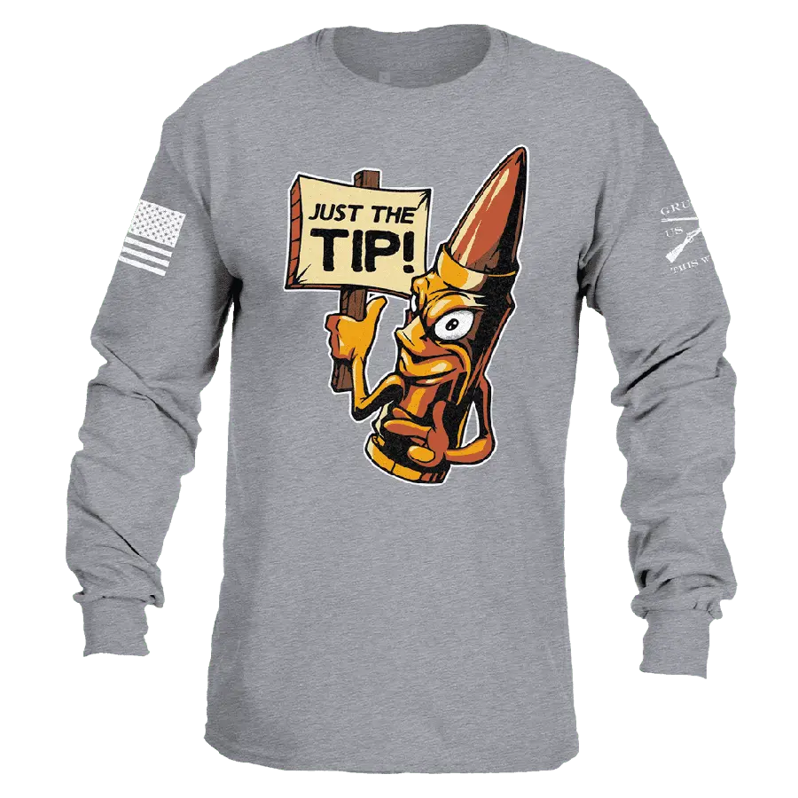 Just The Tip Long Sleeve - Dark Heather Gray