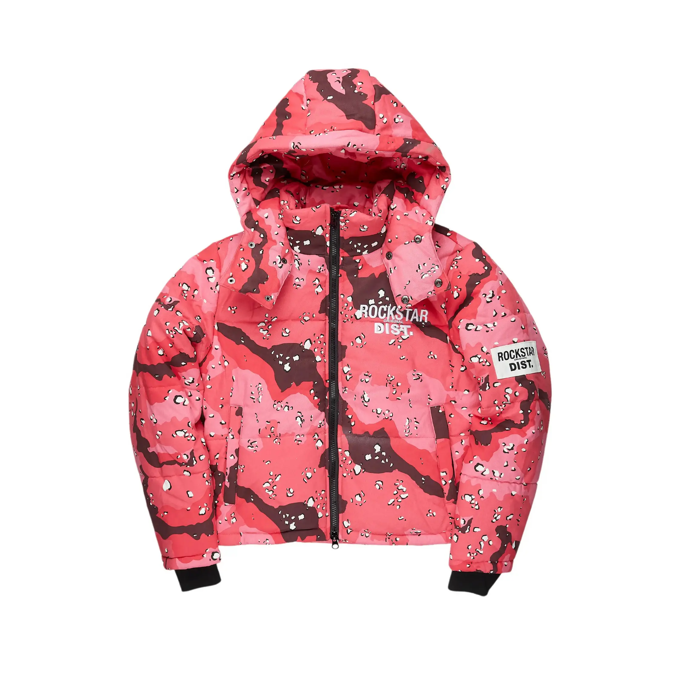 Porchea Pink Camo Puffer Jacket Porchea Pink Camo Puffer Jacket