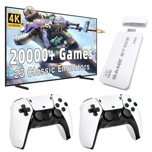 2025 Upgrade Retro Game Console Stick Pro, Classic Video Games with 4K HDMI, Built-in 23 Emulators, 20000+ Games - Plug & Play TV Video Gaming Stick with Upgrade Dual 2.4G Wireless Controllers(64GB)