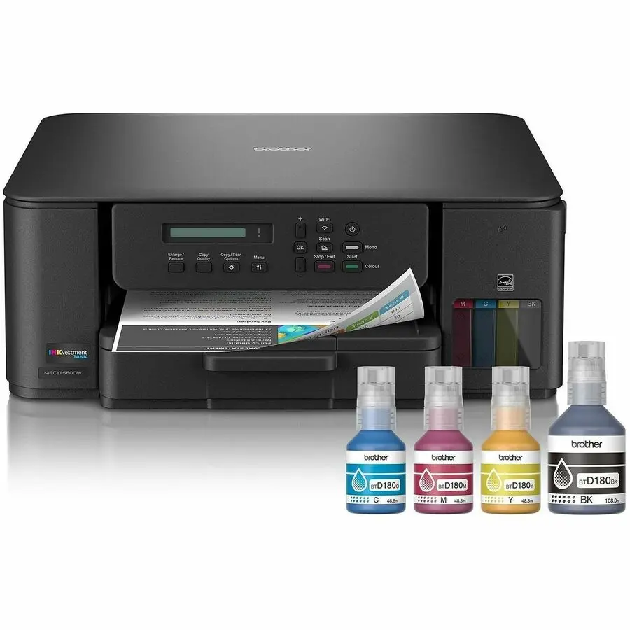 Brother MFC-T580DW Wired & Wireless INKvestment Tank Inkjet Multifunction Printer Color MFCT580DW