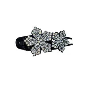 Curved Flat Lay Claw Clip with Flowers