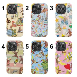 Curiouss George Phone Case – Fun & Colorful Cartoon Design for Kids, childhood, Gift, Cute Phonecover, Cute Aesthetic, Trending on TikTok USA