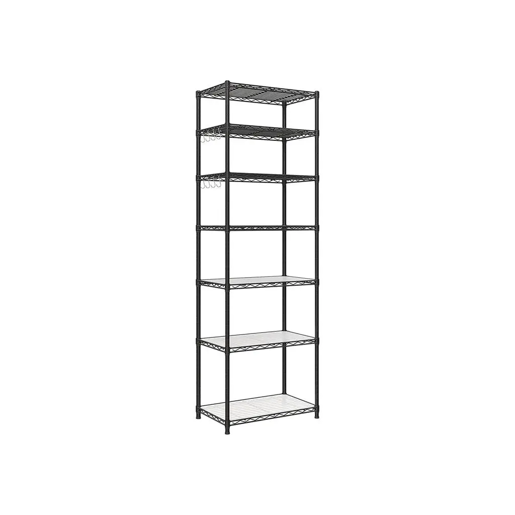 SONGMICS Freestanding Kitchen Storage Shelf Unit, Adjustable-Shelf Organiser for Kitchen Organization, Home Supplies Storage Racks