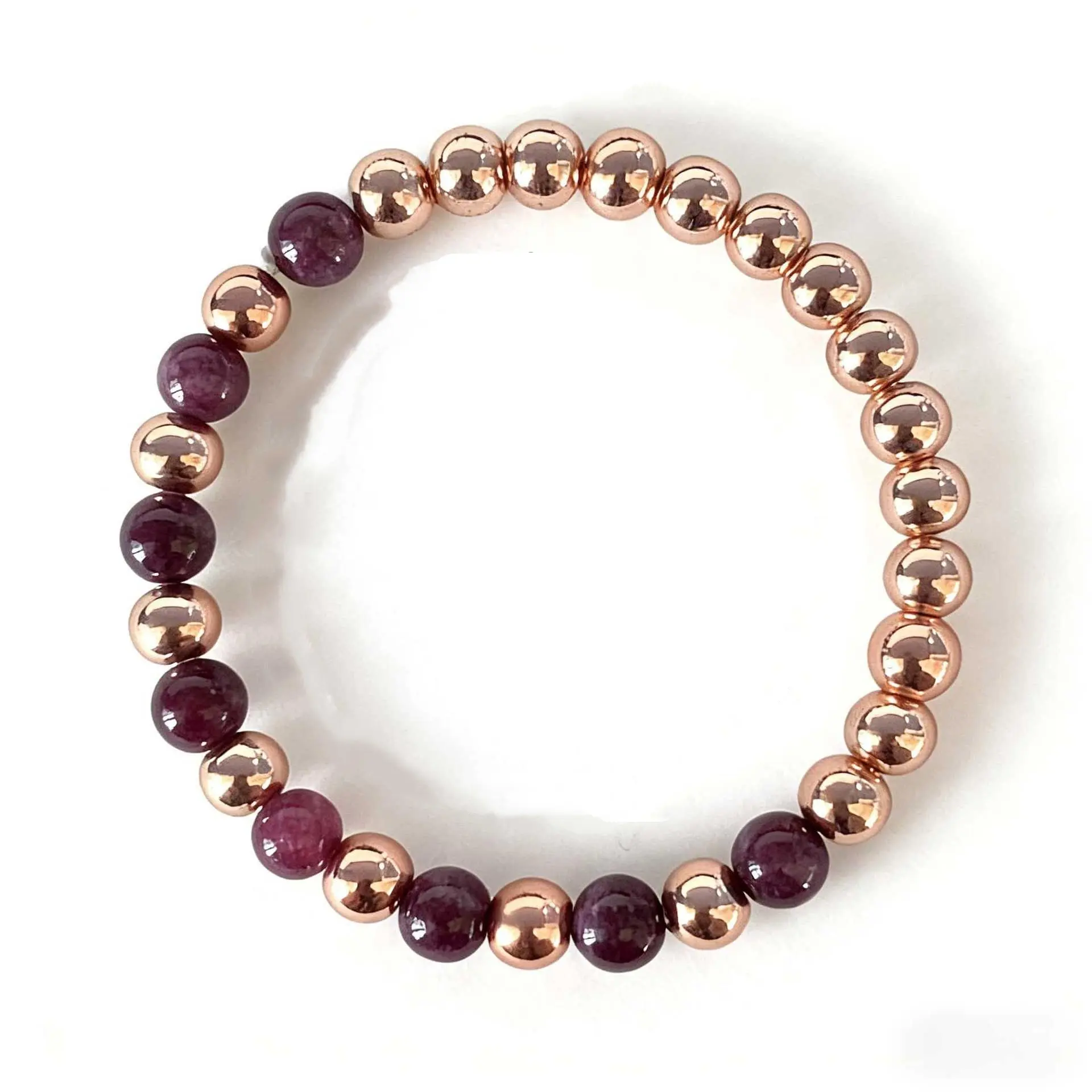 Menopause Relief Copper& Garnet Beaded Bracelet Jewelry for Women Hormone Balance