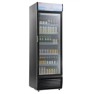 VEVOR Commercial Merchandiser Refrigerator, 14.8 Cu. Ft/ 420L Beverage Refrigerator Cooler Merchandiser, Glass Door Display Refrigerator Upright Fridge with 5 Adjustable Shelves, Customizable Lightbox