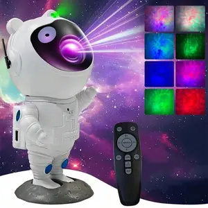 Astronaut Design Projector Lamp, USB Rechargeable Galaxy Projector Lamp, Desktop Decoration Lamp, Moonlight Lamp for Family Atmosphere and Mood Enhancement, Audio