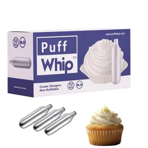 Whipped Cream Charger 50 Pack N2O Cream Charger 8g Nitrous Oxide Cartridges