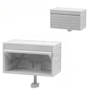 1 New garage key stand with door opening, Wall Mount Design - Wall-mounted key storage box, durable plastic key organizer, suitable for entrance, front door, office - easy to install, 4 colors (beige/blue/red/gray), key hanging on the wall