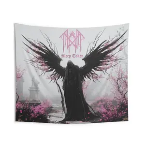 Sleep Token Vessel Even In Arcadia Tapestry, Gothic Band Art Wall Hanging, Alternative Metal Decor, Dark Aesthetic Bedroom Gift for Fans