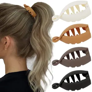 Hair Clips, 4Pcs Small Matte Banana Clips for High Ponytail, Mini Hair Jaw Clips Barrettes Styling Accessories for Thick Thin Hair Women Girls