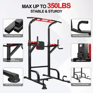 Multifunctional home pull-up bar, floor-standing single bar and double bar training rack, indoor strength training stand, multifunctional single and double bar home pull-up bar and push-up fitness equipment