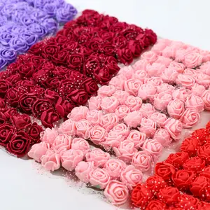 144 mini artificial foam roses are decorated with central decorations in various colors, and the flowers are soft and three-dimensional. Very suitable for holiday decoration and wedding accessories, diy crafts, flower arrangement and Valentine's Day packa