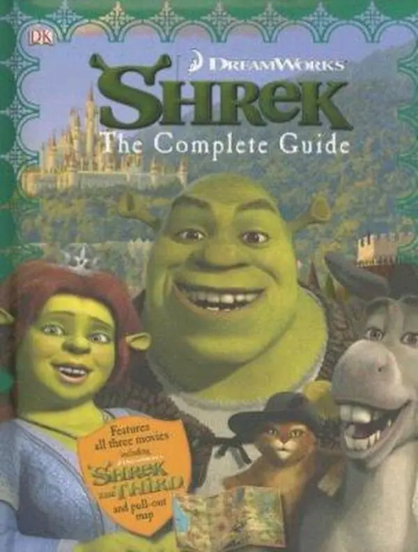 Used DK Shrek: The Complete Guide Hardcover Book - Full Color, Colorful Reusable Stickers for Decorating Books