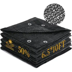 50% Shade Cloth for Garden, 6.5 x 10 FT Sun Shade Mesh Tarp with Reinforced Grommets, Durable HDPE Material Outdoor Shade Cloth for , Greenhouse, Pergola and Backyard Patio Sunshade