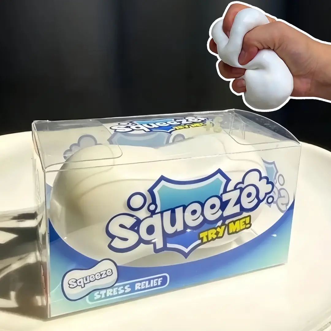 Upgraded Odorless 8.5cm Soap Squishy Crunchy Shaped Stress Ball Fidget, Stress Relief with Slow Rising Sensory Squishy Toys for Kids Adults,Sticky Squishy ASMR Toys,  Safe Material Stress Relief Cube
