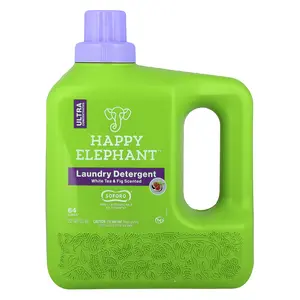 Happy Elephant Laundry Detergent, White Tea & Fig, 64 fl oz (1.89 l)
